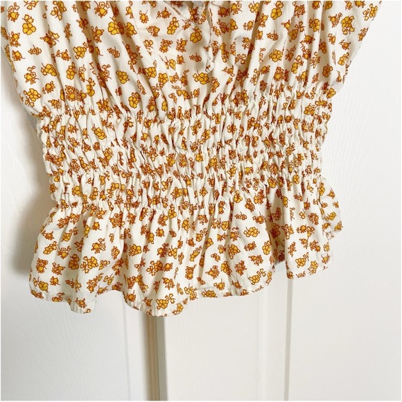 Faithfull the Brand Floral Tank Top in White and Yellow - Picture 4 of 9